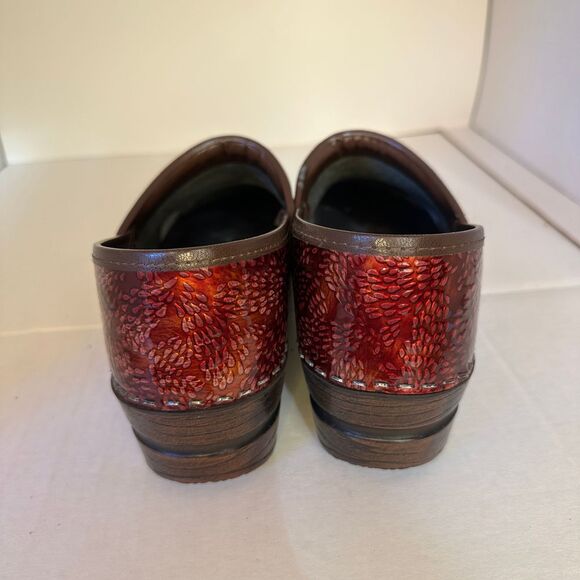 Sanita Sz 39 8 8.5 Clogs Red Metallic‎ Comfort Work Nurse - Picture 7 of 14